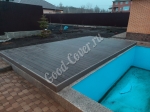 Скрытый бассейн с раздвижной террасой из декинга Good Cover Стандарт венге