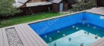 Подиум для бассейна с встроенными декоративными грядками из Good Cover Стандарт венге