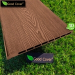 Ступень из ДПК Good Cover с текстурой 3D коричневая